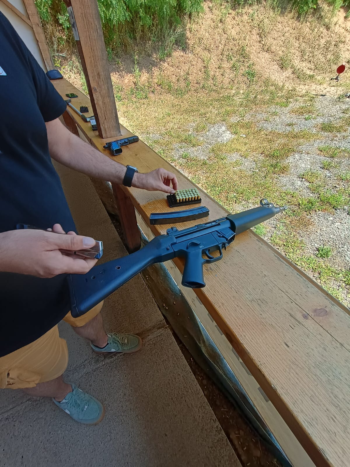 Kalashnikov shooting for stag groups at Belgrade Shooting Club outdoor range