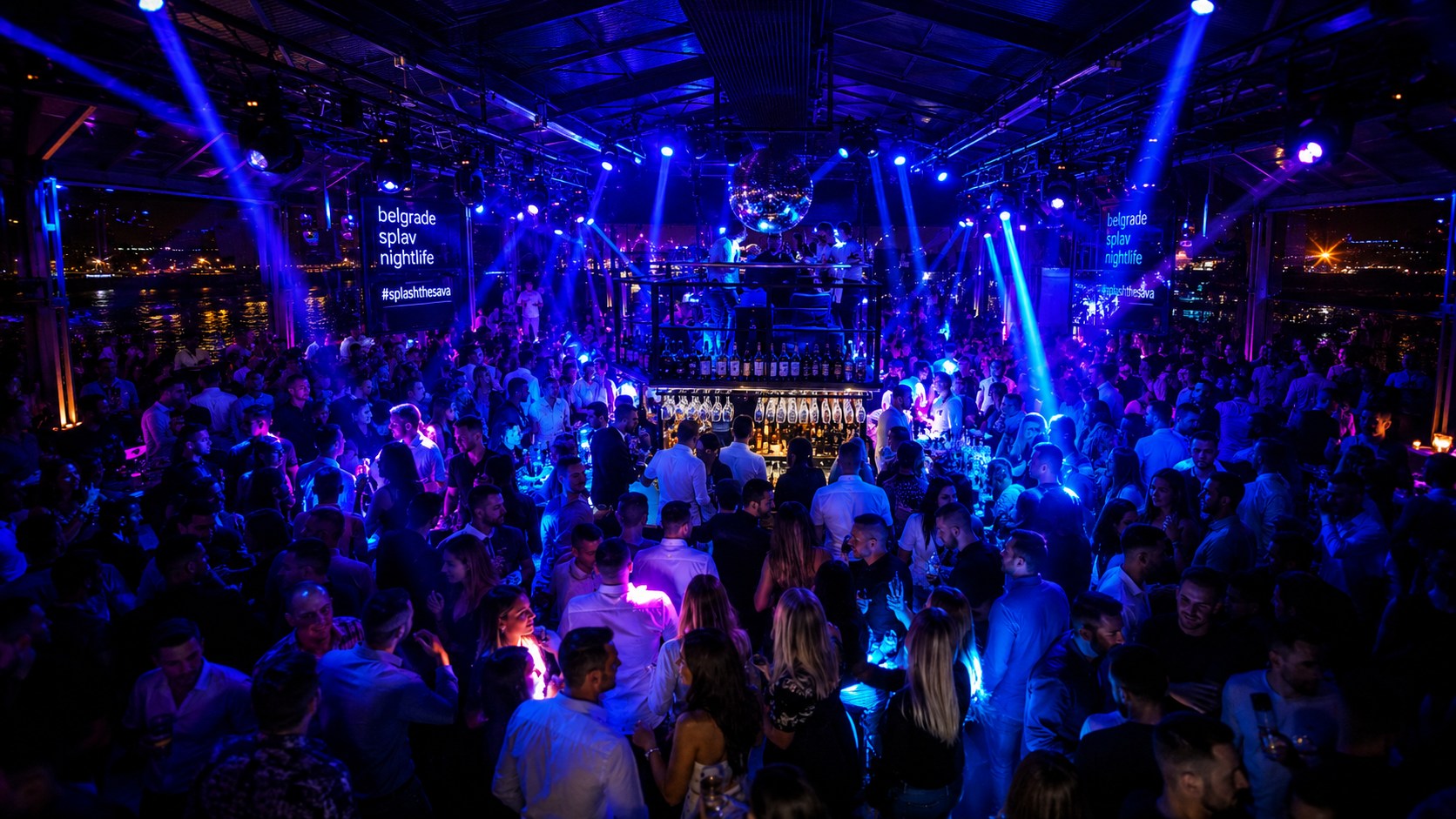Belgrade floating river clubs on the Sava — a highlight of any stag do night